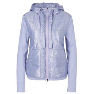 Marc Cain Quilted Zip Hoodie Soft Violet